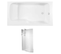 Baignoire Bain Douche Jacob Delafon Malice + Pare Bain + Étagère 160 X 85, V. Droite