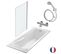 Baignoire Jacob Delafon Corvette, Vidage + Mitigeur Mural Et Douchette + Pare Bain 160 X 70