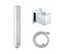 Douchette 1 Jet Grohe Vitalio Joy Cube Stick Chromé Avec Flexible 150 Et Support Carré