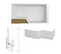 Baignoire Bain Douche Jacob Delafon  Neo 170 X 90 Droite + Pare Bain + Tablier + Étagère