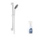 Pommeau De Douche Grohe Quickfix Vitalio Joy 110 Massage 3 Jets Avec Barre + Nettoyant Grohclean