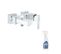 Mitigeur Douche Mécanique Grohe Quickfix Sail Cube + Nettoyant Grohclean