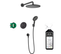 Colonne De Douche Thermostatique Encastrée Hansgrohe Croma Ecostat S Noir Mat + Nettoyant Briochin