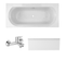 Pack Baignoire Droite 180 X 80 Jacob Delafon Elise + Tablier En Niche + Mitigeur Bain Douche Mural