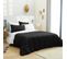 Pack Complet 6 Pièces Noir/blanc Housse De Couette Pour Lit 140 X 190 Cm 57 Fils