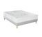 Ensemble Matelas Latex 100x190 Cm Morphozone 210, Sommier Tradition Graphic Et Pieds