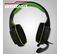 Casque Pro Gamer Basic Ams H555 Vert LED - 40mm Power Bass Avec Micro Intégré, Réglage Volume