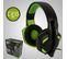 Casque Pro Gamer Basic Ams H555 Vert LED - 40mm Power Bass Avec Micro Intégré, Réglage Volume