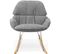 Rocking Chair Bois Gris 101,5x69x80cm