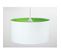 Suspension Enfant Abat-jour Blanc Et Vert 40x40x102