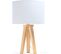 Lampe De Chevet Bois Clair 30x30x46cm