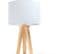 Lampe De Chevet Bois Clair 30x30x46cm