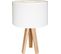 Lampe De Chevet Bois Clair 30x30x46cm