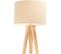 Lampe De Chevet Bois Clair 30x30x46cm