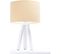 Lampe De Chevet Bois Blanc 30x30x46cm