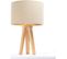 Lampe De Chevet Bois Clair 30x30x46cm