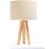 Lampe De Chevet Bois Clair 30x30x46cm