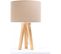 Lampe De Chevet Bois Clair 30x30x46cm