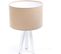 Lampe De Chevet Bois Blanc 30x30x46cm