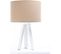 Lampe De Chevet Bois Blanc 30x30x46cm