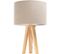 Lampe De Chevet Bois Clair 30x30x46cm