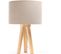 Lampe De Chevet Bois Clair 30x30x46cm