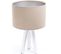 Lampe De Chevet Bois Blanc 30x30x46cm