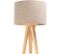 Lampe De Chevet Bois Clair 30x30x46cm