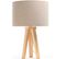 Lampe De Chevet Bois Clair 30x30x46cm
