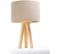 Lampe De Chevet Bois Clair 30x30x46cm