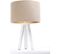 Lampe De Chevet Bois Blanc 30x30x46cm