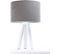 Lampe De Chevet Bois Blanc 30x30x46cm