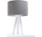 Lampe De Chevet Bois Blanc 30x30x46cm