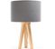 Lampe De Chevet Bois Clair 30x30x46cm