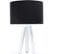 Lampe De Chevet Bois Blanc 30x30x46cm