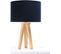 Lampe De Chevet Bois Clair 30x30x46cm