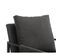 Scott - Fauteuil Lounge En Tissu Anthracite Et Métal Noir