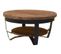 Mark-table Basse Diam.65 Cm En Manguier Et Métal Noir