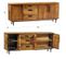 Gedeon-buffet Vintage 3 Portes 3 Tiroirs L200, Bois De Manguier Massif