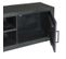 Anduz-meuble Tv 2 Portes L150cm En Bois De Manguier Massif Noir