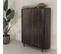 Menton-buffet Haut 2 Portes En Bois De Manguier Massif Noyer