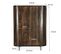 Menton-buffet Haut 2 Portes En Bois De Manguier Massif Noyer