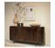 Menton-buffet 2 Portes L180 Cm En Bois De Manguier Massif Noyer