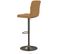 Squar-tabouret De Bar En Cuir Synthétique Camel- Gris Bronze (x2)