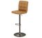 Squar-tabouret De Bar En Cuir Synthétique Camel- Gris Bronze (x2)