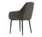 Gabin-fauteuil De Table En Velours Gris Carbone Et Métal Noir (x2)