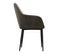Gabin-fauteuil De Table En Velours Gris Carbone Et Métal Noir (x2)