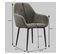 Gabin-fauteuil De Table En Velours Gris Carbone Et Métal Noir (x2)