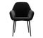 Gabin-fauteuil De Table En Velours Et Métal Noir (x2)