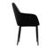 Gabin-fauteuil De Table En Velours Et Métal Noir (x2)